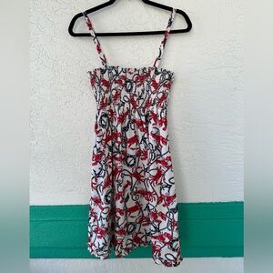 Vineyard Vines Red and Blue Nautical Midi Dress, lobster, anchor